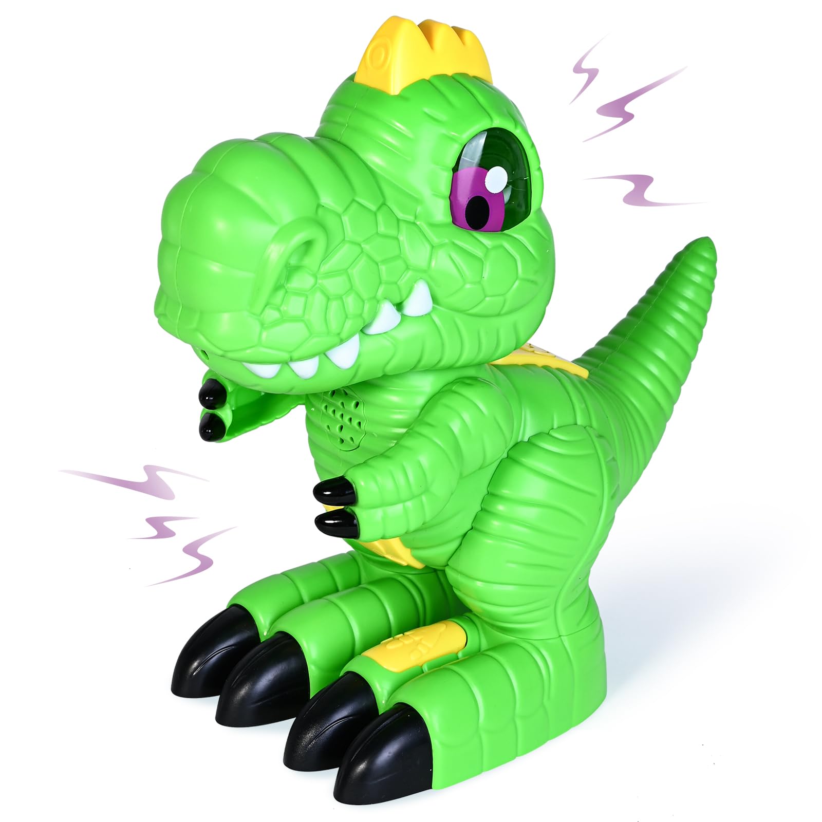 Madzee Touch and Talk Dinosaur Toy – Interactive Kids Music Toy with Dino Sounds and Talk Back Function